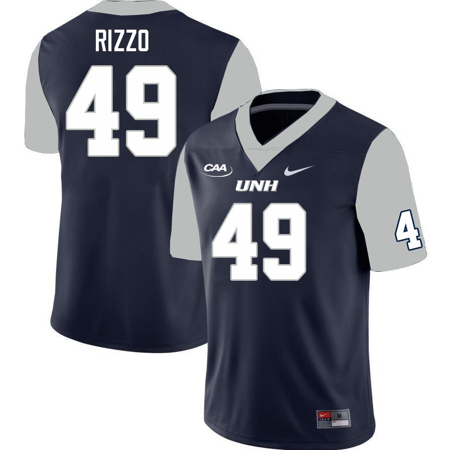 New Hampshire Wildcats #49 Sam Rizzo College Football Jerseys Stitched Sale-Navy